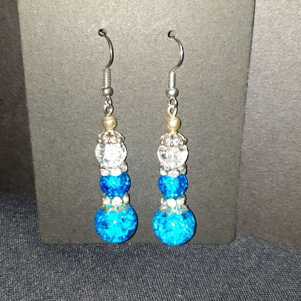 Handmade glass bead earrings
